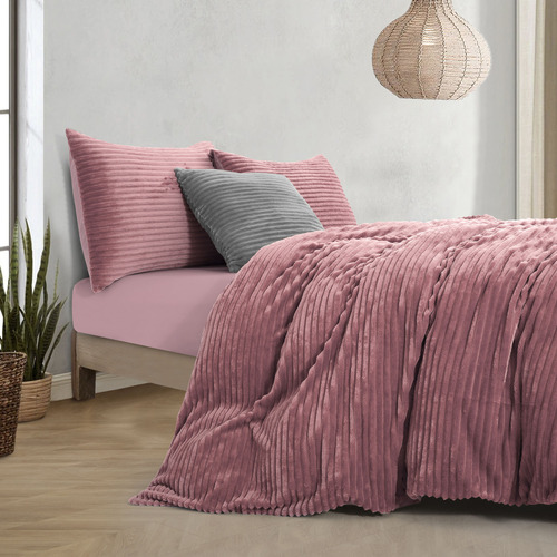 Blush Velvet Quilt Cover Set