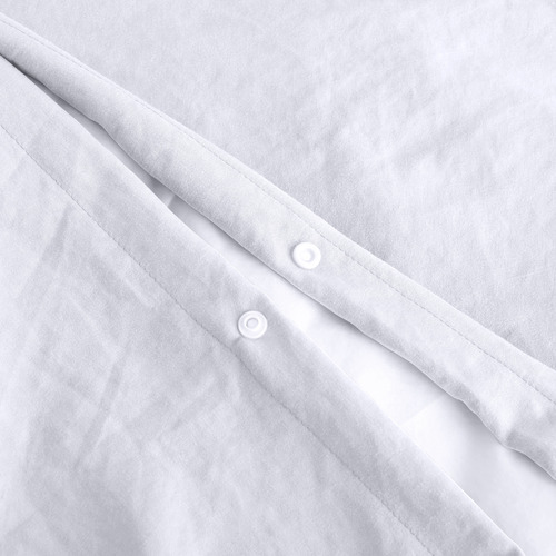 Dreamaker White Washed Microfibre Quilt Cover Set | Temple & Webster
