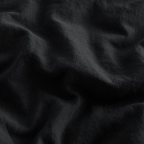 Black Washed Microfibre Quilt Cover Set