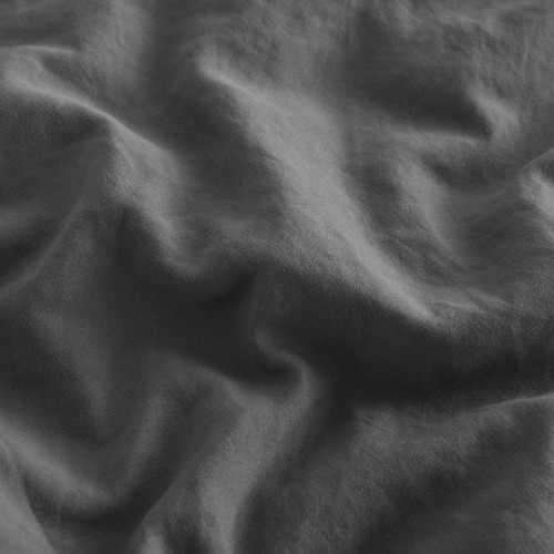 Dreamaker Charcoal Washed Microfibre Quilt Cover Set Temple & ster