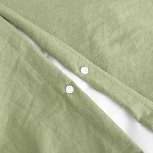 Sage Washed Microfibre Quilt Cover Set