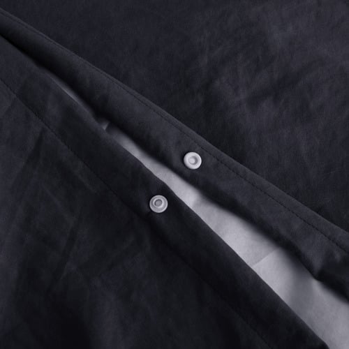Navy Washed Microfibre Quilt Cover Set