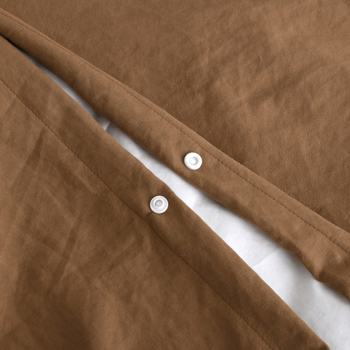 Rust Washed Microfibre Quilt Cover Set