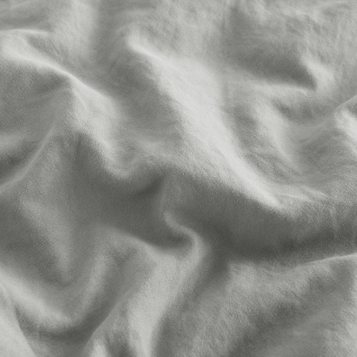 Dove Grey Washed Microfibre Quilt Cover Set
