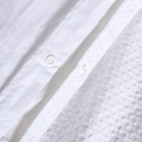 Dreamaker White CottonBlend Waffle Quilt Cover Set Temple & ster