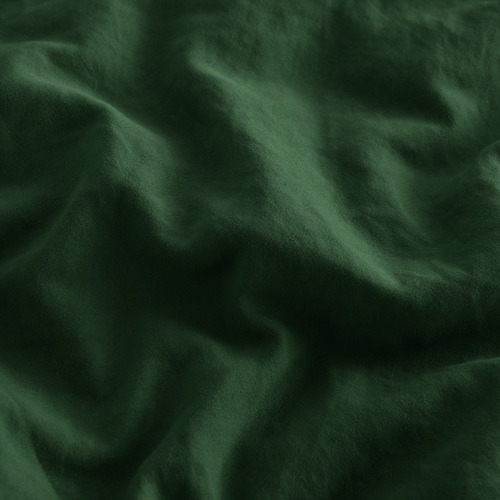 Hunter Green Washed Microfibre Quilt Cover Set