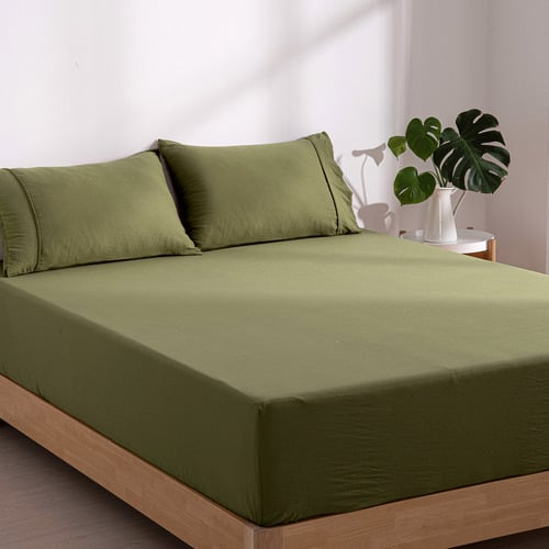 Washed-Microfibre-Fitted-Sheet-Set