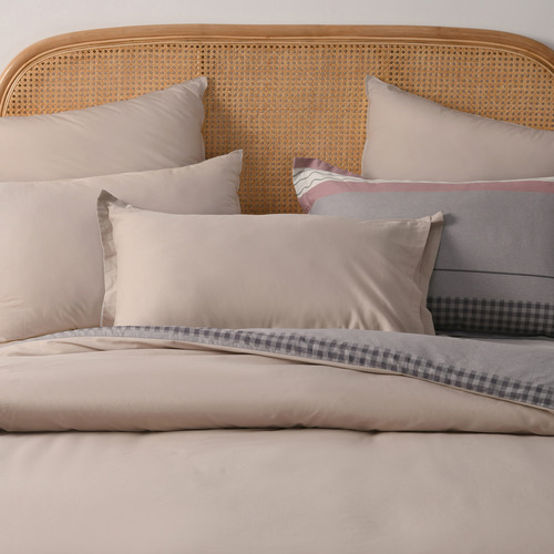 Grey Kumiko Cotton Quilt Cover Set