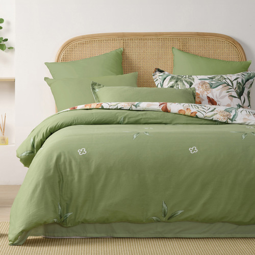 Isla Reversible Cotton Quilt Cover Set