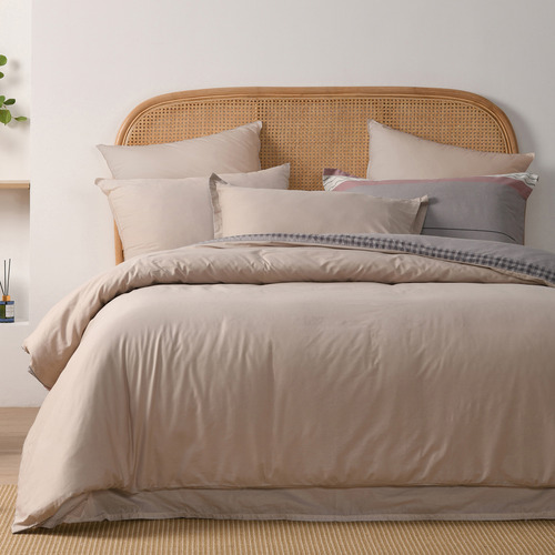 Grey Kumiko Reversible Cotton Quilt Cover Set