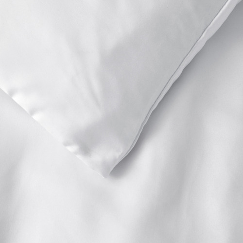 White Matte Satin Quilt Cover Set