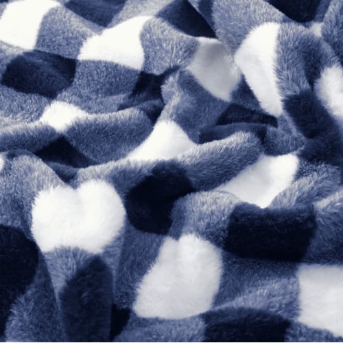 Gingham Plush Heated Throw