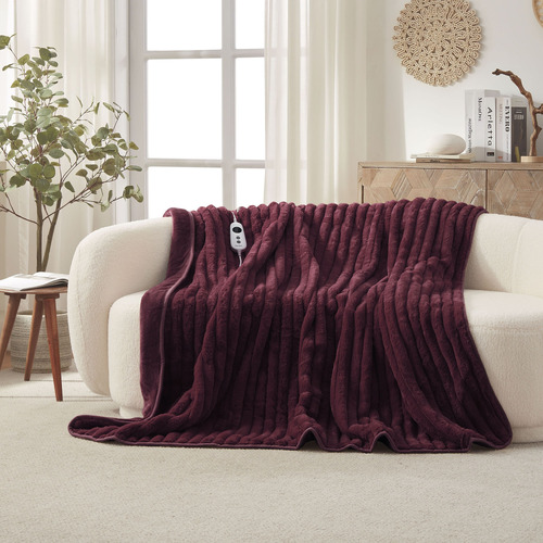 Chunky-Faux-Fur-Heated-Throw
