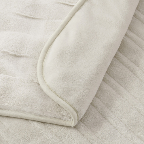Basketweave Faux Fur Heated Throw