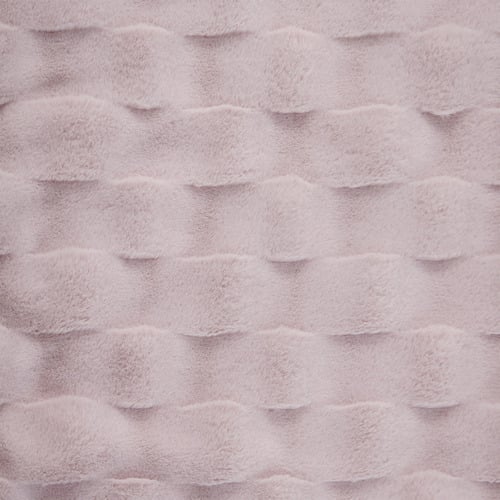 Basketweave Faux Fur Heated Throw