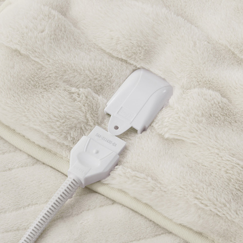 Basketweave Faux Fur Heated Throw