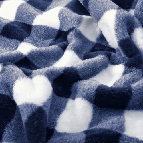 Gingham Plush Heated Throw
