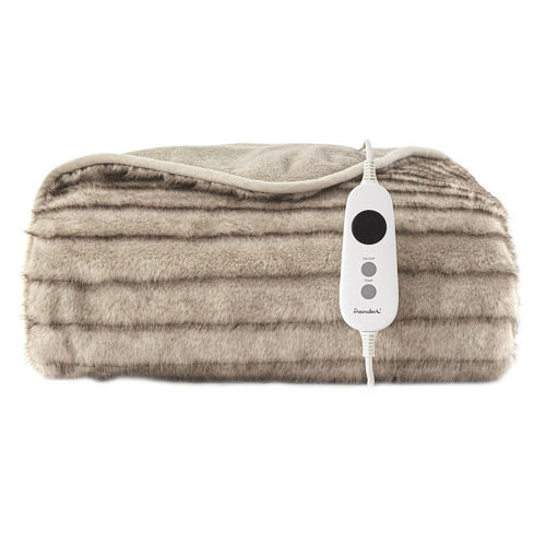 Nara Faux Mink Heated Throw