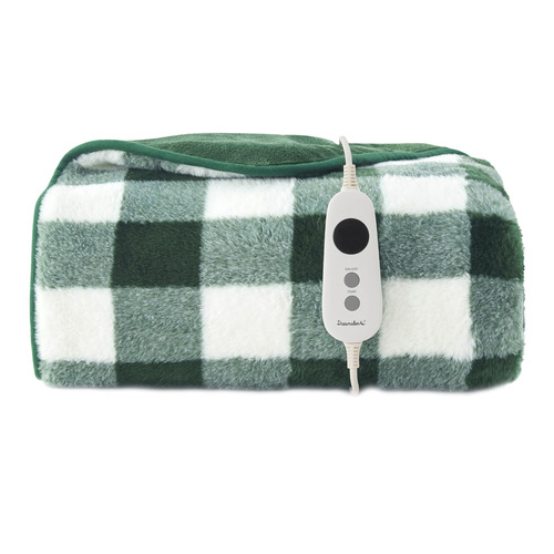 Gingham Plush Heated Throw