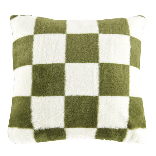 Checkered Plush Cushion