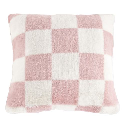 Checkered Plush Cushion