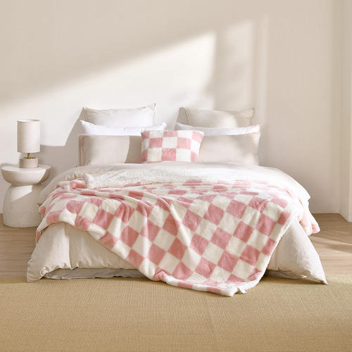 Checkered Plush Cushion