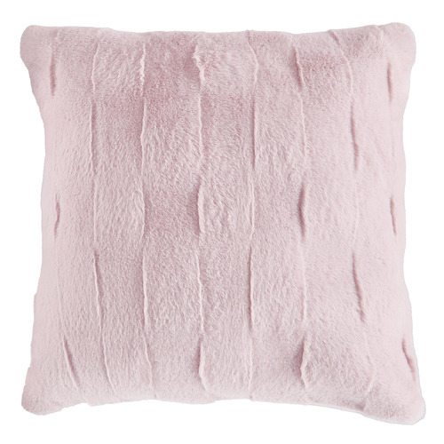 Basketweave Faux Fur Cushion
