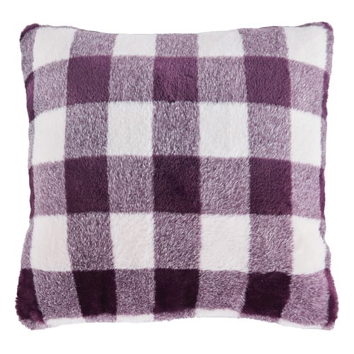 Gingham Plush Cushion