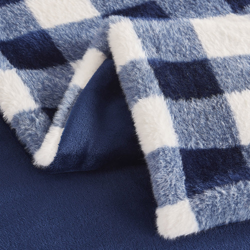 Gingham Plush Throw