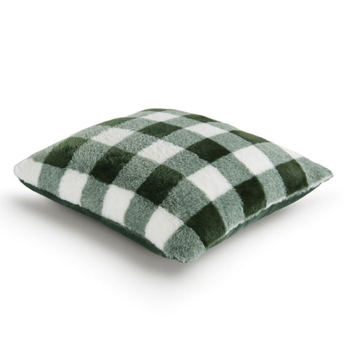 Gingham Plush Cushion
