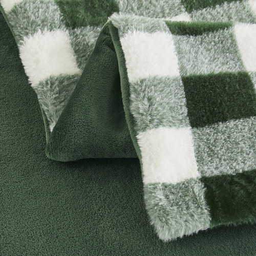 Gingham Plush Throw