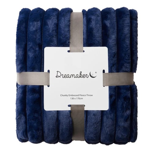 Chunky Embossed Fleece Throw