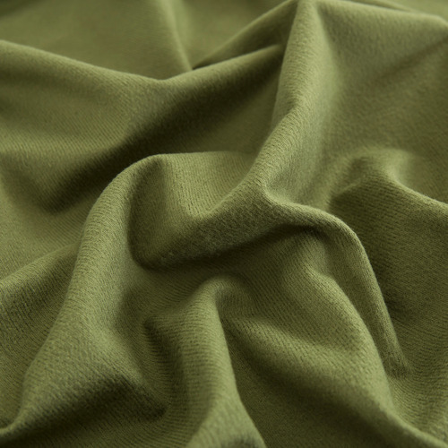 Olive Grid Micro Flannel Reversible Quilt Cover Set