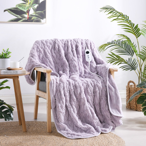 Faux-Fur-Large-Electric-Heated-Throw-Blanket