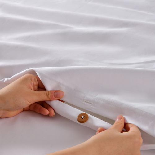 White Arosa 1500TC Cotton-Blend Quilt Cover Set