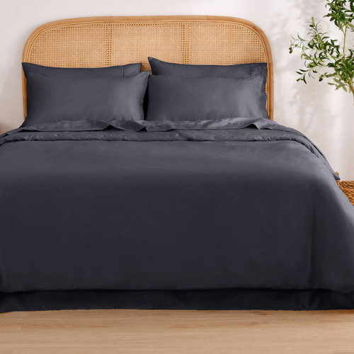 Charcoal Arosa 1500TC Cotton-Blend Quilt Cover Set