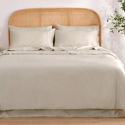 Oat Arosa 1500TC Cotton-Blend Quilt Cover Set