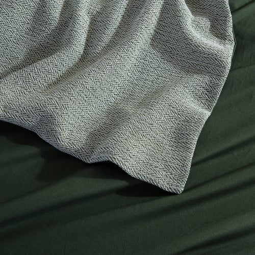 Olive-Herringbone-Cotton-Quilt-Cover-Set