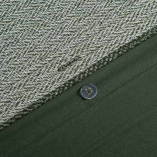 Olive-Herringbone-Cotton-Quilt-Cover-Set