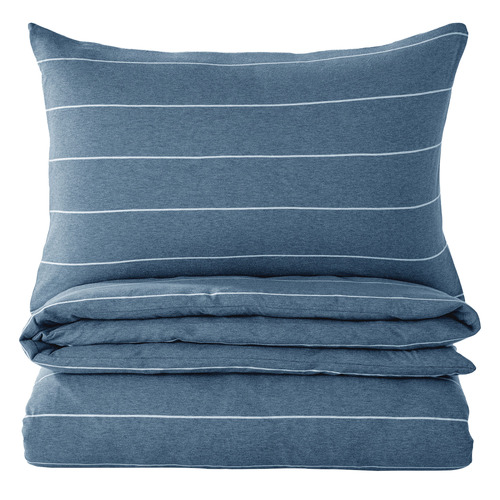 Denim Parm Reversible Cotton Jersey Quilt Cover Set