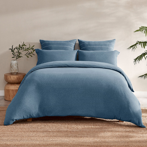 Denim Parm Reversible Cotton Jersey Quilt Cover Set