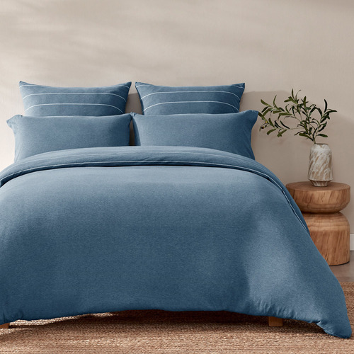 Denim Parm Reversible Cotton Jersey Quilt Cover Set