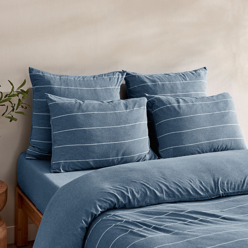 Denim Parm Reversible Cotton Jersey Quilt Cover Set