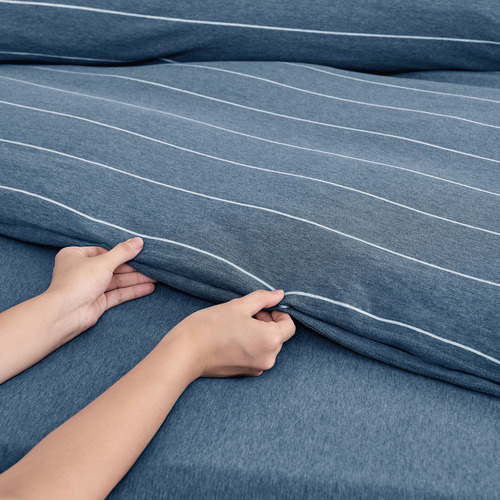 Denim Parm Reversible Cotton Jersey Quilt Cover Set