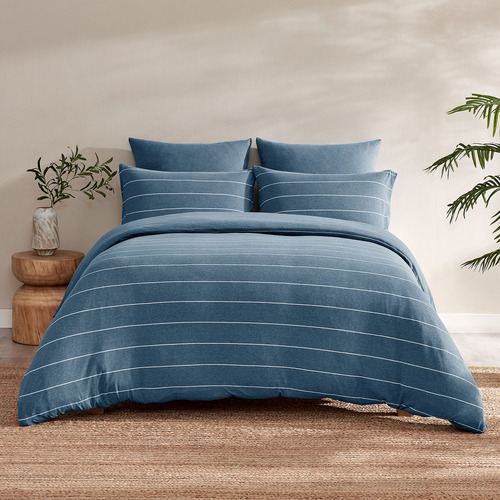 Denim Parm Reversible Cotton Jersey Quilt Cover Set