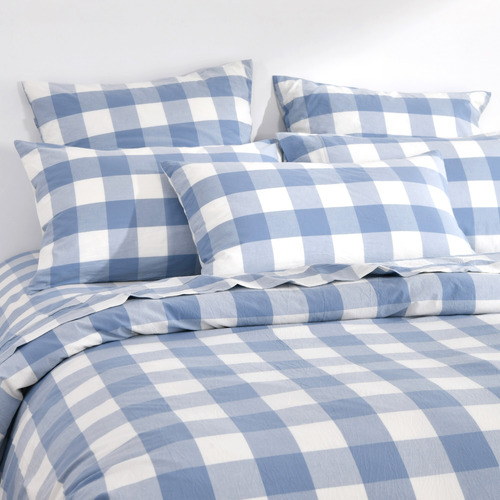 Cornflower Azari Washed Cotton Quilt Cover Set