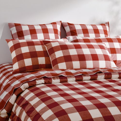 Rust Azari Washed Cotton Quilt Cover Set