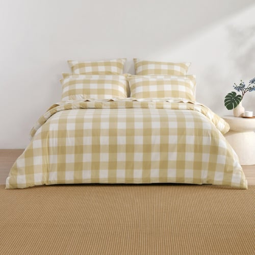 Sand Azari Washed Cotton Quilt Cover Set