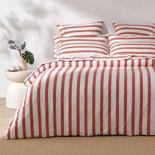 Rust Maeve Yarn-Dyed Washed Cotton Quilt Cover Set