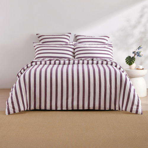 Plum Maeve Yarn-Dyed Washed Cotton Quilt Cover Set